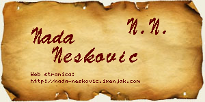Nada Nešković vizit kartica